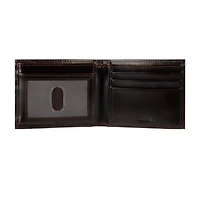 Stafford Distressed Mens Personalized Rfid Blocking Bifold Wallet