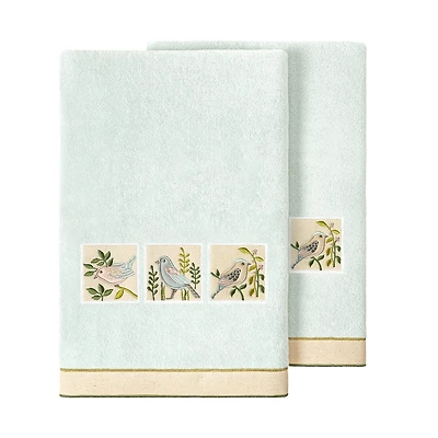 Linum Home Textiles Belinda 2-pc. Embellished Animal Bath Towel