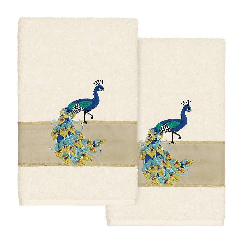 Linum Home Textiles Penelope 2-pc. Embellished Hand Towel