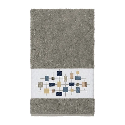 Linum Home Textiles Khloe Embellished Geometric Bath Towel