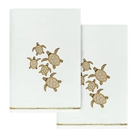 Linum Home Textiles Tortuga 2-pc. Embellished Animal Bath Towel