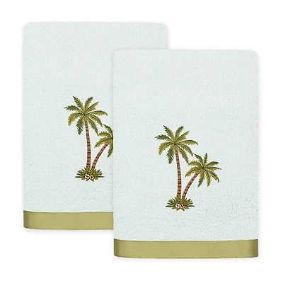 Linum Home Textiles Palmera 2-pc. Embellished Bath Towel