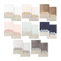 Linum Home Textiles Shell Row 2-pc. Embellished Hand Towel