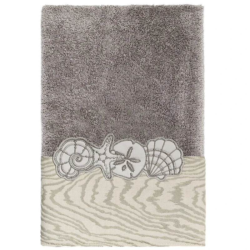 Linum Home Textiles Shell Row 2-pc. Embellished Hand Towel