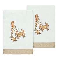 Linum Home Textiles Aaron 2-pc. Embellished Hand Towel