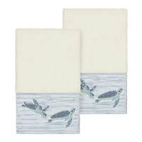 Linum Home Textiles Mia 2-pc. Embellished Hand Towel