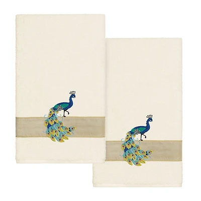 Linum Home Textiles Penelope 2-pc. Embellished Animal Bath Towel
