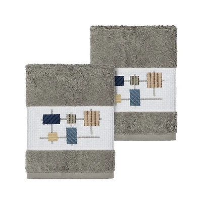 Linum Home Textiles Khloe 2-pc. Embellished Washcloth