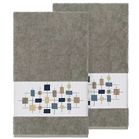 Linum Home Textiles Khloe 2-pc. Embellished Geometric Bath Towel