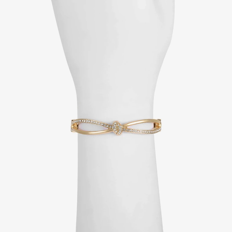 Liz Claiborne Pave Stretch Womens Glass Infinity Knot Bangle Bracelet