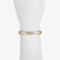 Liz Claiborne Pave Stretch Womens Glass Infinity Knot Bangle Bracelet