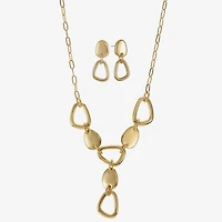 Liz Claiborne Pebble Y Necklace & Drop Earring Womens Hypoallergenic 2-pc. Jewelry Set