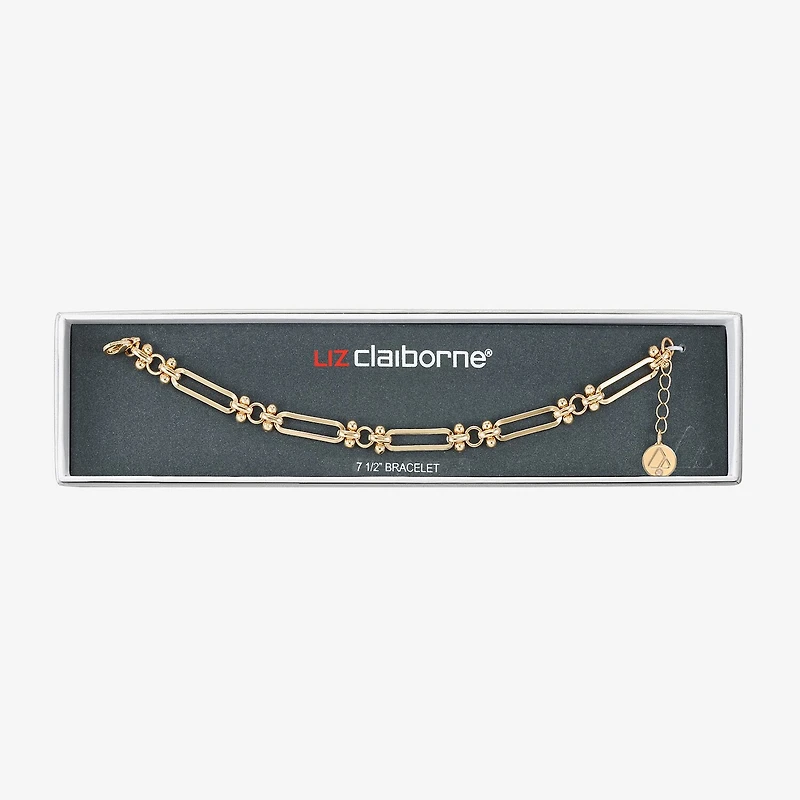 Liz Claiborne Paperclip Link Womens Strand Bracelet