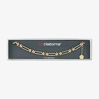 Liz Claiborne Paperclip Link Womens Strand Bracelet