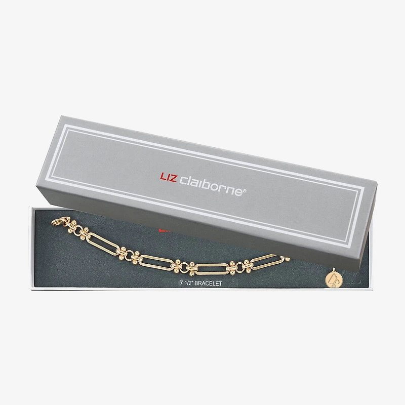 Liz Claiborne Paperclip Link Womens Strand Bracelet