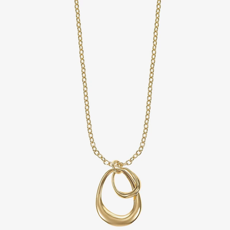 Liz Claiborne Teardrop Womens 17 Inch Pendant Necklace