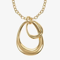 Liz Claiborne Teardrop Womens 17 Inch Pendant Necklace
