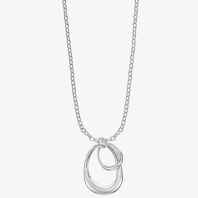Liz Claiborne Teardrop Womens 17 Inch Pendant Necklace
