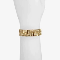 Liz Claiborne Etched Textured Womens Square Stretch Bracelet