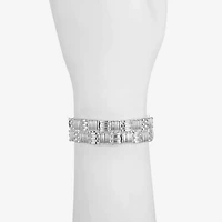 Liz Claiborne Etched Textured Womens Square Stretch Bracelet