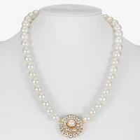 Monet Jewelry Gold Tone Halo Womens 17 Inch Collar Necklace