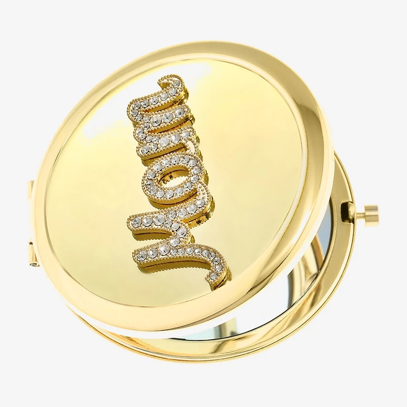 Monet Jewelry Mom Gold Tone Compact Mirror