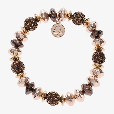 Liz Claiborne Tri Tone Beaded Womens Stretch Bracelet