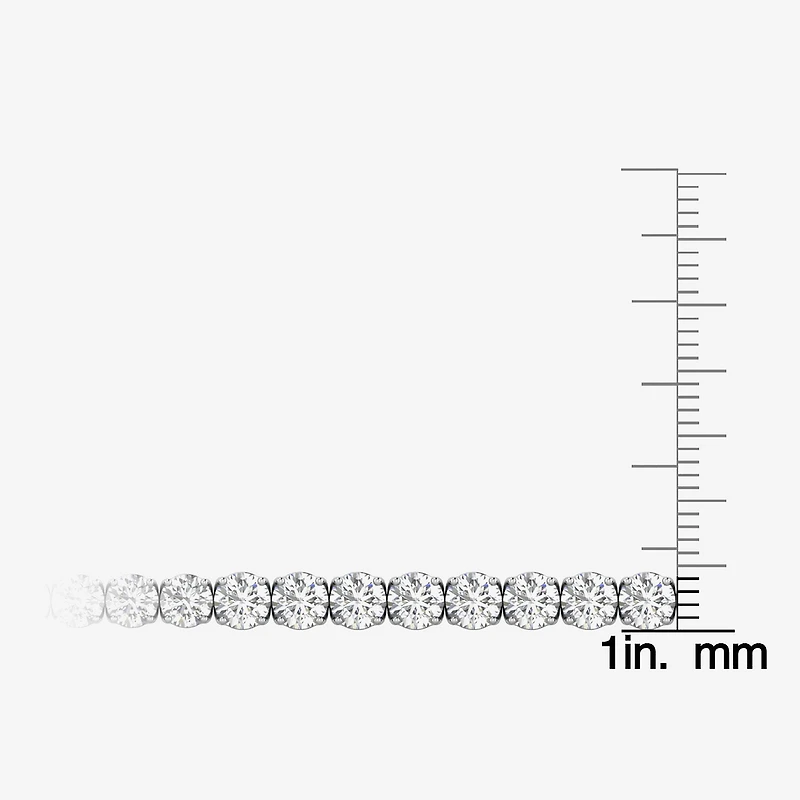 (F / Si2) Womens 13 Ct. T.W. Lab Grown White Diamond 14K Gold 8 Inch Tennis Bracelet