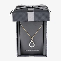 Floating Diamonds (F, Vs2) Womens 1 CT. T.W. Lab Grown White Diamond 14K Gold 18 Inch Pendant Necklace