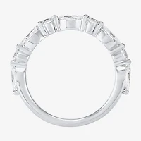 (H-I / Si2) Womens 1 CT. T.W. Lab Grown White Diamond 10K Gold Marquise Wedding Band