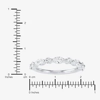 (H-I / Si2) Womens 1 CT. T.W. Lab Grown White Diamond 10K Gold Marquise Wedding Band