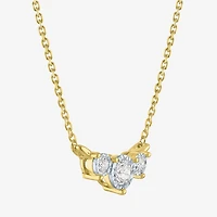 (G-H / Si2-I1) Womens 1/4 CT. T.W. Lab Grown White Diamond 14K Gold Over Silver 18 Inch Pendant Necklace