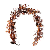 Glitzhome 72"L Fall Eucalyptus Berry Garland Thanksgiving Tabletop Decor