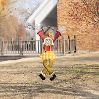 Glitzhome 36"H Fall Metal Scarecrow Thanksgiving Yard Art