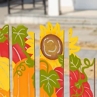 Glitzhome 42"H Fall Metal Pumpkin Patch Combo Thanksgiving Yard Art
