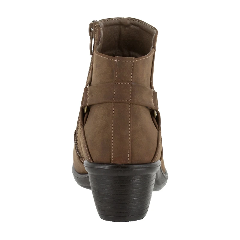 Easy Street Womens Dawnta Block Heel Booties