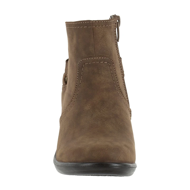 Easy Street Womens Dawnta Block Heel Booties