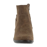 Easy Street Womens Dawnta Block Heel Booties