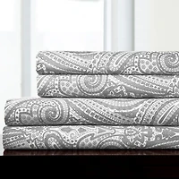 Sweet Home Collection™ Paisley Printed Sheet Set, Double Brushed Microfiber