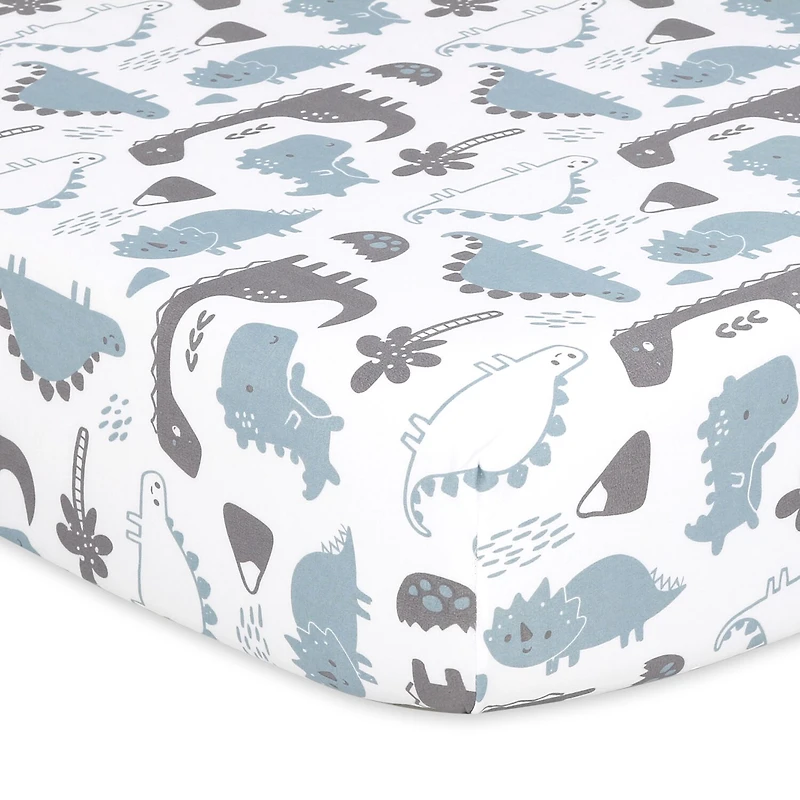 The Peanutshell Dinosaur 4-pc. Crib Sheet