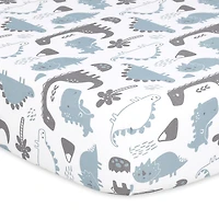 The Peanutshell Dinosaur 4-pc. Crib Sheet