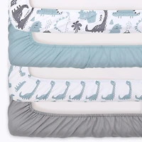 The Peanutshell Dinosaur 4-pc. Crib Sheet