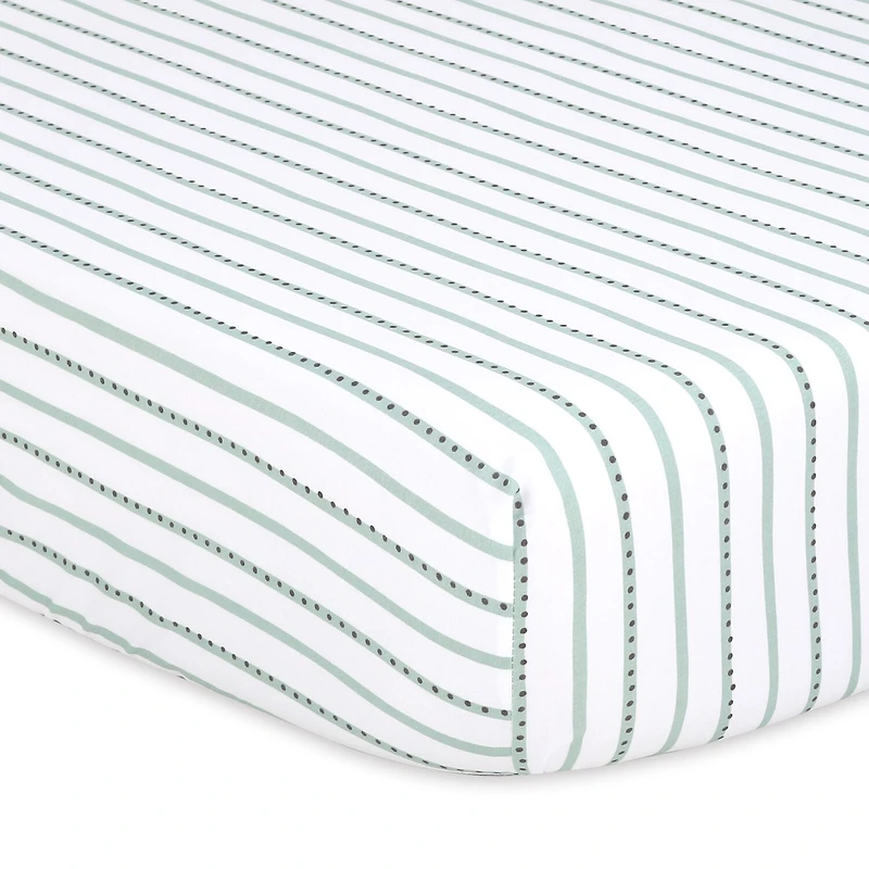 The Peanutshell Gray Elephant 4-pc. Crib Sheet