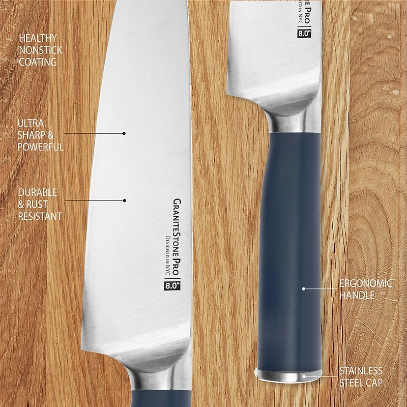 Granitestone 15-pc. Knife Block Set