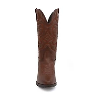Yoki Womens Gilard Stacked Heel Cowboy Boots