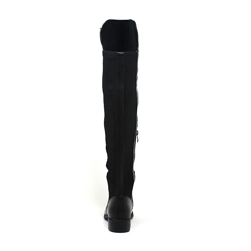 Yoki Womens Erin-12 Stacked Heel Over the Knee Boots