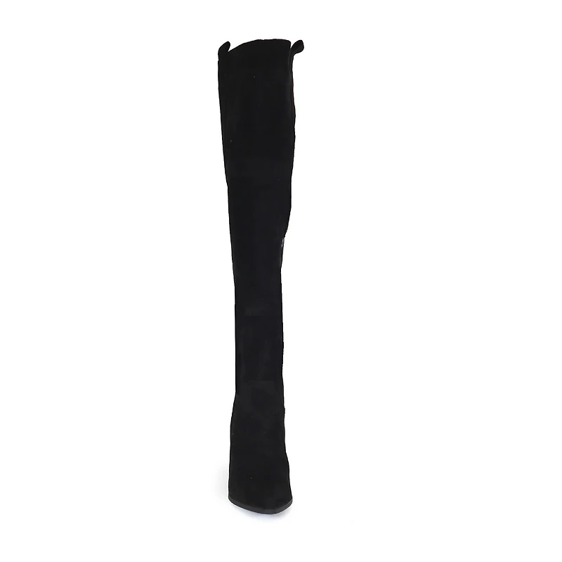 Yoki Womens Spade-30 Stacked Heel Over the Knee Boots