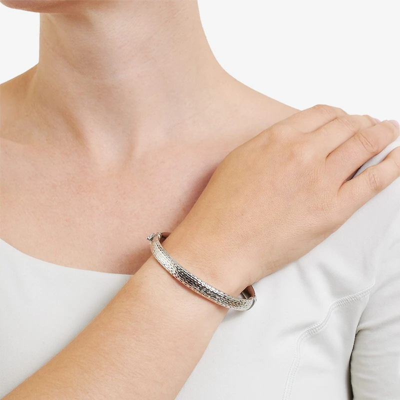 Womens Sterling Silver Bangle Bracelet