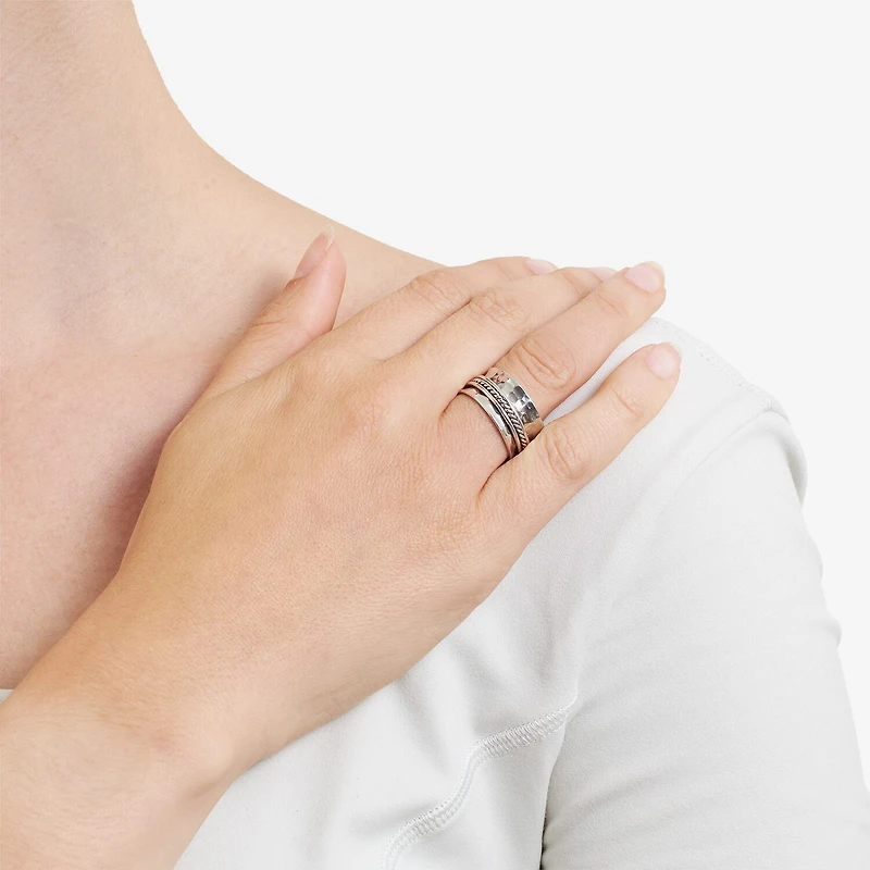 Womens Sterling Silver Band