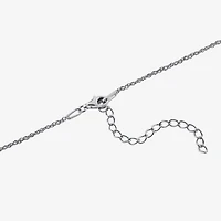 Womens Enhanced Blue Turquoise Sterling Silver Oval 18 Inch Pendant Necklace
